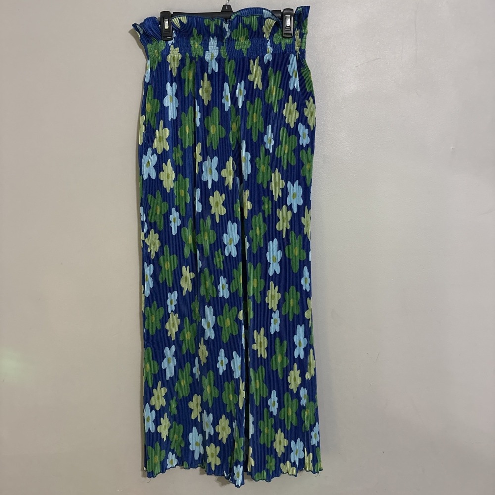 Black History Month Women Target x Sammy Wide Leg Pleated Trousers Blue Med - Picture 1 of 5
